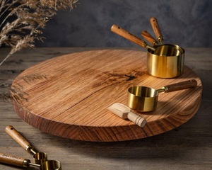 Soportes de madera maciza hechos a mano para pasteles Acabado natural Ecológico para panadería - Product Image 6