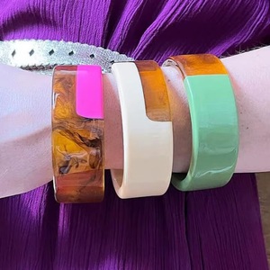 Bracelets et joncs en résine pour femmes, nouvelle collection, bijoux de style ange pour les fêtes et les mariages, haute qualité - Product Image 2