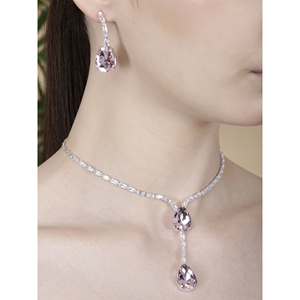 Radiant Allure Gold Plated Stainless Steel <b>Statement</b> <b>Necklace</b> Set Bold Fine Jewelry for Parties and Bridal Occasions - Product Image 3