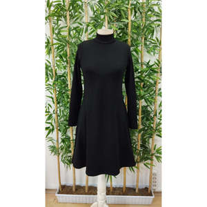 Vestido Mini Acrílico Holgado de Manga Larga y Cuello Alto para Mujer de Jane's, para Uso Diario Informal, Cómodo y Elegante - Product Image 4