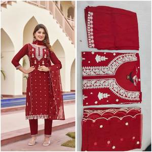 Hot Selling Roman Silk <b>Women's</b> Cotton Ethnic Wear Kurti for Indian and Pakistani <b>Women</b> Party Wear - Product Image 4