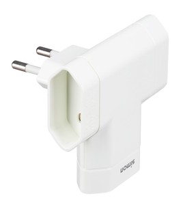Adattatore Bipolare a Tripla Uscita Bianco 10A (Simon CL115801) - Product Image 1