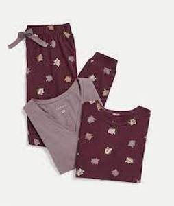 Conjunto de tres piezas de bambú con tirantes finos, conjunto de Bata y pantalón para mujer, bata suave para mujer, conjunto de ropa de dormir de lujo de 3 piezas para mujer - Product Image 3