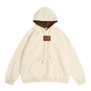 เสื้อมีฮู้ดแบบซิปรูดผ้าฝ้ายโอเวอร์ไซส์ของผู้ชายดีไซน์ใหม่ - Product Image 3