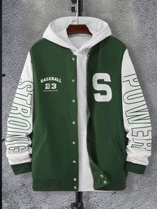 Ergonómico Varsity Streetwear Chaquetas clásicas de mezclilla Varsity Símbolo de logro icónico con estilo atemporal - Product Image 6
