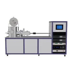 Instrumento de revestimento por pulverização magnética com três alvos e função de limpeza