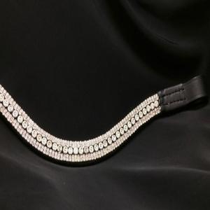 Diadema de Cuero para Caballo con Cadena Decorativa de 5 Hileras de Cristales Transparentes, Estilo Diamante, Personalizada, Superventas - Product Image 3