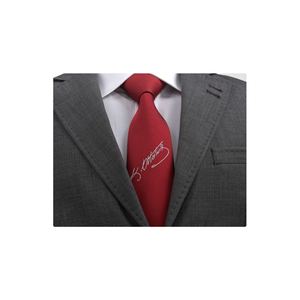 Corbata de Jacquard Borgoña con Bordado de la Firma de Mustafa Kemal Atatrk para Uso Formal - Product Image 1