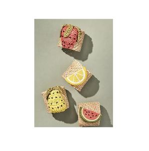 Fait de rotin forme ronde accessoires de table ronds de serviette maison et cuisine Ware tissu tenant anneaux prix abordable - Product Image 3