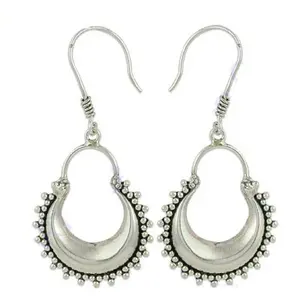 Pendientes de Aro Colgantes de Plata 925 con Media Luna para Mujer, Oro de 18K, Perla, Diamante, Rubí, para Bodas, Fiestas o Regalos - Product Image 1