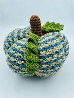 Citrouille en crochet faite à la main de luxe en coton doux pour Halloween, Thanksgiving, la récolte, décoration de mariage 3D, qualité supérieure, usage intérieur