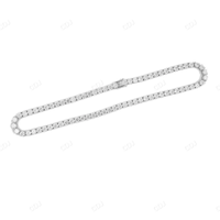 Chaîne Tennis de Luxe en Argent Sterling 925 Plaqué Or 6mm 18 Pouces avec Diamants Moissanite VVS, Style Hip Hop, Prix Abordable, Prêt à Expédier, CustomDiamJewel