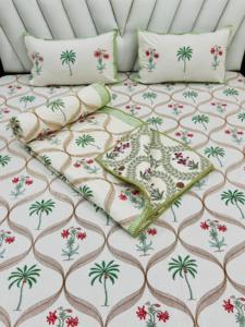 Juego de ropa de cama Estilo moderno Acolchado Reversible Edredón de cama doble con estampado Jaipuri Juego de sábanas de tamaño tipo de cama - Product Image 2