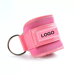 Sangles de cheville de haute qualité pour l'entraînement, en matériau PU, pour la salle de sport avec machines à câbles, logo personnalisé possible - Product Image 1