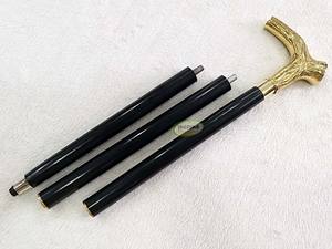 Bastón de madera hecho a mano con mango de latón y punta de hierro para senderismo y actividades al aire libre - Product Image 6