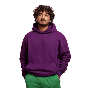 เสื้อฮู้ดผ้าฝ้าย100% สำหรับผู้ชายเสื้อมีฮู้ดปักโลโก้โอเวอร์ไซส์3D - Product Image 2