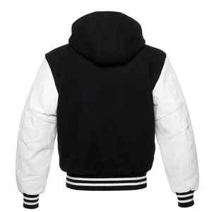 Chaqueta Varsity con Capucha para Hombre, Personalizada al por Mayor, de Alta Calidad, con Cuello Alto, Diseño de Letras, Impermeable, de Forro Polar, Estilo Béisbol - Product Image 2