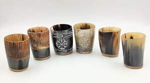 Craftshub 6 pièces ensemble de verres à liqueur en corne écologique conception différente vodka tequila whisky Viking vin verres promotionnels - Product Image 4