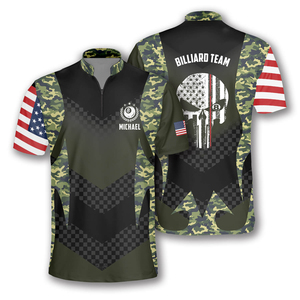 Jersey de Billar Premium Transpirable con Cierre para Hombre - Product Image 1