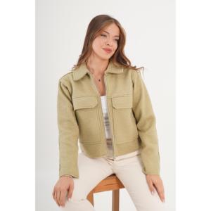 เสื้อแจ็คเก็ตสีกากีขายส่ง ลายบูเคล สไตล์ยูทิลิตี้สำหรับฤดูใบไม้ร่วง - Product Image 6