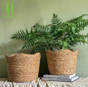 Producto caliente Seagrass Woven Flower Pot Decoración Habitación Variedad de macetas y jardineras de color Diseño OEM Personalizado Vietnam - Product Image 1