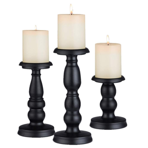 Bougeoir en bois fabriqué à la main pour la décoration de la maison et du mariage Bougeoir en bois durable Espaces de vie minimalistes Rustique personnalisé - Product Image 1