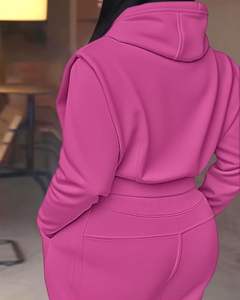 Top corto personalizado de calidad superior para mujer y conjunto de Jogger traje de moda para Otoño e Invierno - Product Image 6