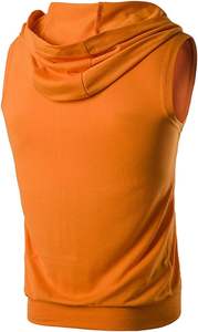 Streetwear Custom Logo Printed Blank <b>Sleeveless</b> Zipper <b>Hoodies</b> 100% Cotton Unisex Heavyweight Breathable Cheap <b>Hoodies</b> for <b>Men</b> - Product Image 4