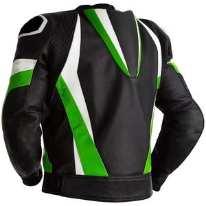 Chaqueta de Motociclista para Hombre de Alta Calidad, Fabricada con Material de Cuero Ligero y Transpirable, con Diseño Personalizado Teñido Liso - Product Image 2
