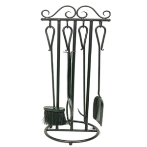 Juego de herramientas de fuego de hierro moderno de alta calidad Construcción con recubrimiento en polvo de alta resistencia Fácil de usar para mantenimiento de fogatas Calefacción al aire libre - Product Image 3