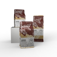 Sac d'emballage pour grains de café imprimé en héliogravure personnalisé avec valve, autoportant, fermeture éclair, en PE et feuille d'aluminium, résistant à l'humidité