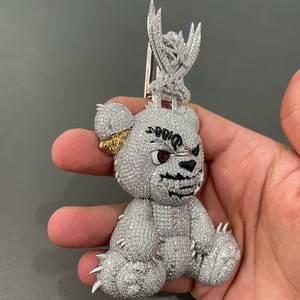 Beau collier pendentif en diamant Moissanite pour demoiselles d'honneur bijoux de mariage et de fiançailles au meilleur prix - Product Image 1