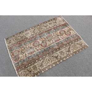 Tapis turc 3,1x4,3 pieds (94x130 cm), tapis marocain vintage marron - Product Image 1