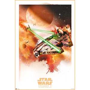 Póster de Estilo Moderno de Star Wars Episodio V con el Halcón Milenario para Decoración de Pared - Product Image 5