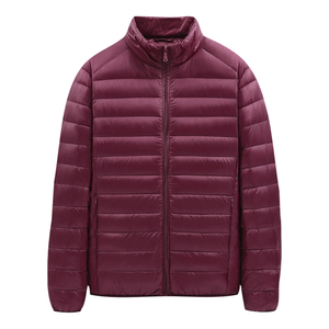 2026 OEM Customized Men's Winter Warm Puffer <b>Jacket</b> Solid Color with Thick Stand-Up <b>Mandarin</b> <b>Collar</b> - Product Image 3