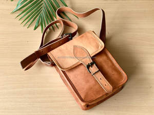 Bolsos cruzados de sillín de 7*9 pulgadas de cuero de cabra hecho a mano Vintage para mujer, bolsos de hombro con tirantes de cuero Real de calidad Premium 100% - Product Image 3