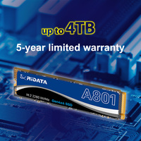 SSD, Solid State Drive, RIDATA A801 SSD PCIe Gen4 NVMe M.2 2280 Internal, baca/tulis hingga 5000/4800 MB/s (500GB 1TB 2TB 4TB)