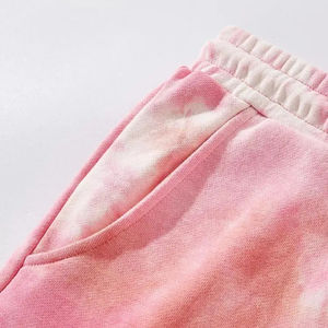 Short Tie-Dye grande taille couleur rose et blanc Vente en gros Design personnalisé respirant Élégant-Training tie-dye Shorts vente en gros - Product Image 2