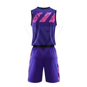 ชุดบาสเก็ตบอลโพลีเอสเตอร์คุณภาพสูงชุดเล่นกีฬาใช้ได้ทั้งชายและหญิงดีไซน์ใหม่สั่งพิมพ์โลโก้ได้ - Product Image 2