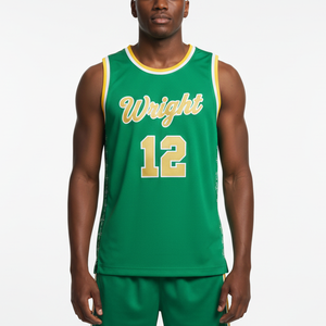 Maillots de basket-ball sans manches personnalisés pour adultes, toutes équipes, vert, respirant, imprimé, haute qualité, prix bas, 2026, 100% - Product Image 3