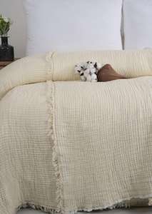 Cubrecama Super Suave 100% Algodón Muselina Tejida para las Cuatro Estaciones, 7 Capas de Gasa, Certificado Oeko-Tex, Ecológico, Lavable a Máquina, Turco - Product Image 5