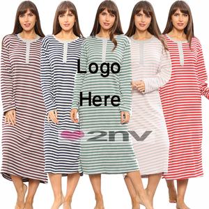 Camisones azules para mujer con logotipo personalizable de alta calidad para verano, exportación directa desde Bangladesh - Product Image 6