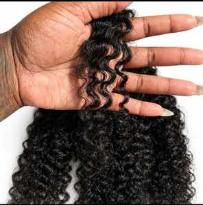 Extensions de cheveux indiens Remy bouclés, tissage double machine, cheveux humains vierges bruts, cuticules alignées, lisses comme des baguettes, double épaisseur - Product Image 6