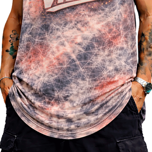 Camiseta sin Mangas para Hombre, Color Gris Rojizo, de Spandex/Poliéster, para Fitness, Anti-Pilling, Transpirable, de Secado Rápido - Product Image 4