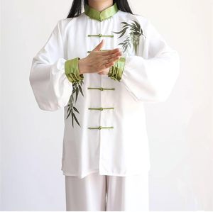 Broderie à la main unisexe Tai Chi uniforme coton chinois Kung Fu porter costume d'arts martiaux pour hommes et femmes - Product Image 4