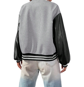 Blouson aviateur unisexe rétro Chicago iconique pour veste toile hiver col montant avant Logo Fashion Varsity Jacket - Product Image 2