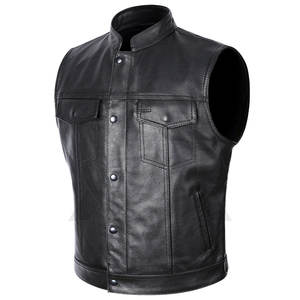 Blouson aviateur en cuir d'hiver vintage pour hommes design personnalisé Gilet de moto respirant et réversible de haute qualité - Product Image 4