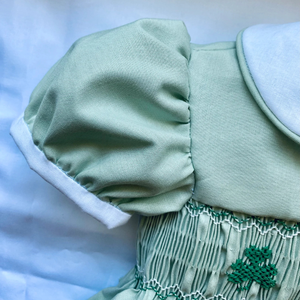 ชุดเดรสผ้าลินินเนื้อนุ่มทำด้วยมือสำหรับเด็กผู้หญิงสไตล์ลำลองสำหรับวันเกิดครั้งแรกของเด็กวัยหัดเดินผลิตในเวียดนาม - Product Image 6