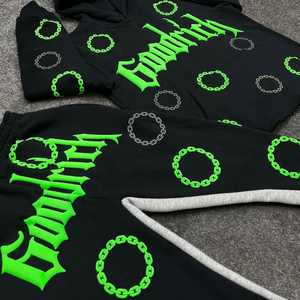 ชุดวอร์มผ้าฟลีซพิมพ์ลายพัฟฟ์ พิมพ์ลายสกรีน กางเกงทรงบาน ผ้าฝ้าย 100% ทรงโอเวอร์ไซส์ ใส่ได้ทั้งชายและหญิง ระบายอากาศได้ดี เหมาะสำหรับฤดูหนาว ขายส่ง คุณภาพสูง สำหรับผู้ชาย - Product Image 4