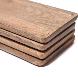 KSN Acacia Wood Rectangle-Shaped Chopping Board and Round Pattern Serving Tray Essential Kitchen Accessory - Product Image 4